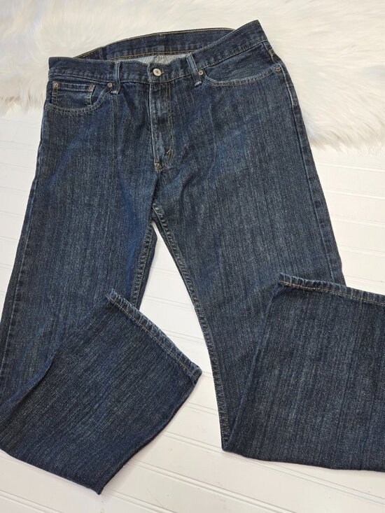 Levi's Other - Levi's 514 Jeans Slim Straight Leg Zip Fly Dark Wash 100% Cotton Men's Sz 36X34